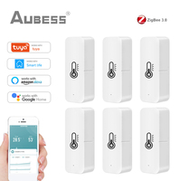 AUBESS Tuya Smart ZigBee 3.0 Smart Temperature And Humidity Sensor Monitoring Reminder Via Alexa Google Home ZigBee Gateway