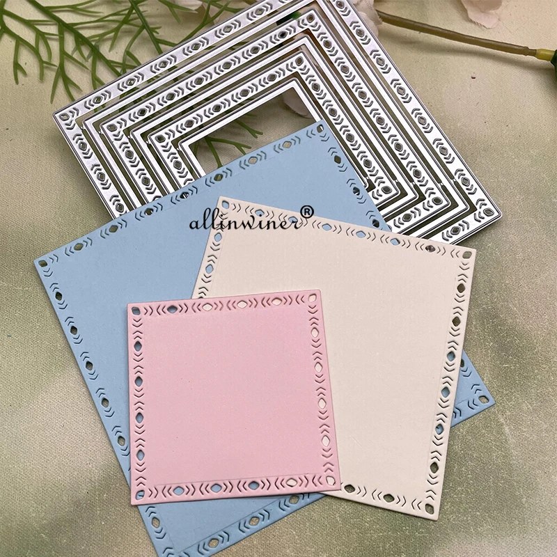 Folke dge Square Metal Cutting Dies Stencils Die Cut for DIY Scrapbooking Album Paper Card Embossing