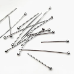 100pcs/lot 316L Stainless Steel 16mm 18mm 20mm 25mm 30mm 35mm 40mm Head Pins 2mm Ball Pins for Earrings Jewelry Making Findings