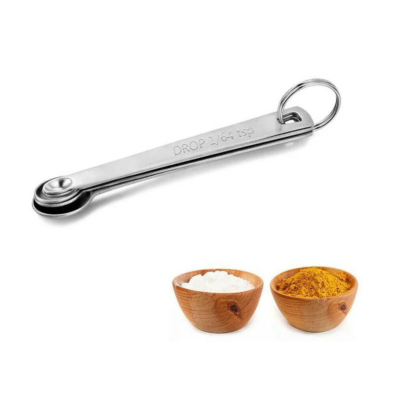 Small Measuring Spoon Stainless Steel Coffee Measuring Spoons Tea Seasoning Multiple Size Measuring Spoon Kitchen Tools 5pcs/Set