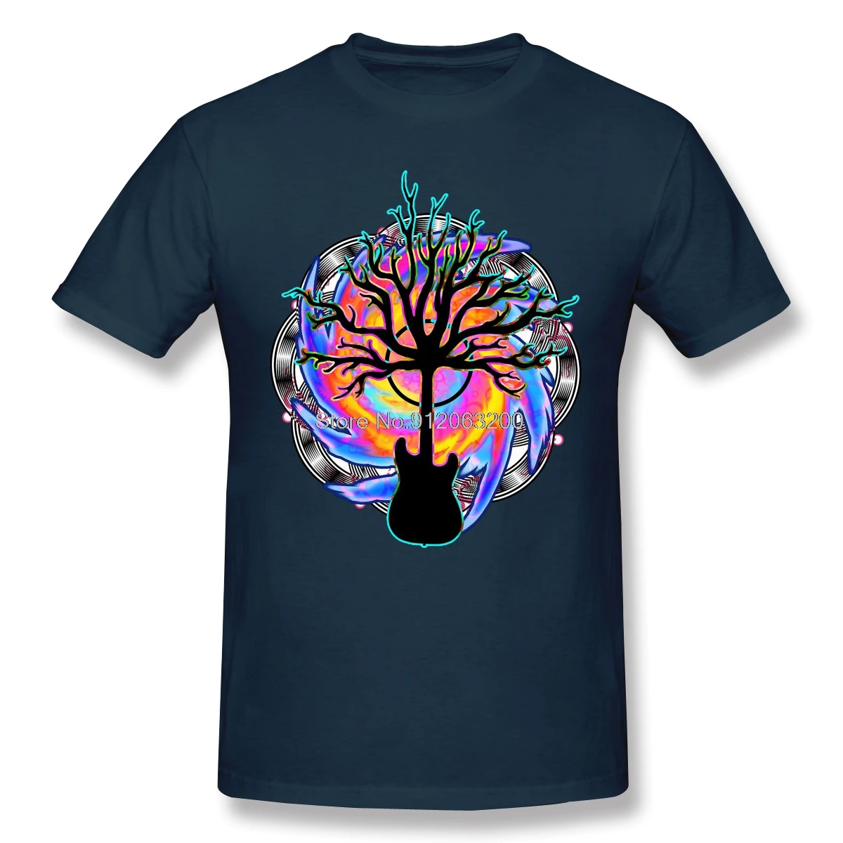 Music Funny Nature Guitar Art Musician  New TShirt Psychedelic Sonic Cyclone Unique Cotton Tees Harajuku TShirt Streetwear