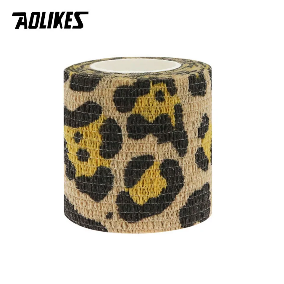 AOLIKES 4.5m Self Adhesive Wrap Tape Medical Therapy Elastic Bandage Knee Protector Colorful Printed Finger Joints Pet Tape