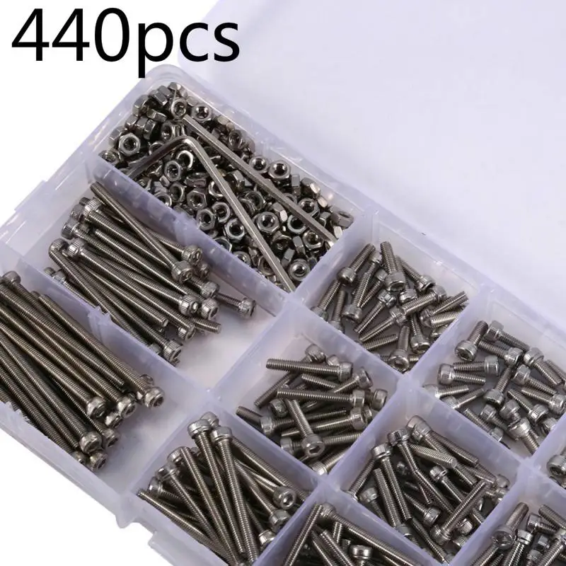 M3 serie combinazione 304 acciaio inossidabile testa cilindrica esagono vite di fissaggio 440 pz/scatola