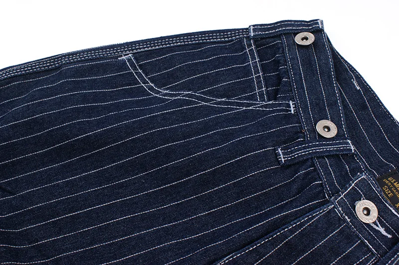 Gestreifte Jeans mit weitem Bein für Männer lose Eisenbahn overalls für Herren, Damen, Hängebange, Outdoor-Camping jagdhose, die neue Longs fischt – Detail 14