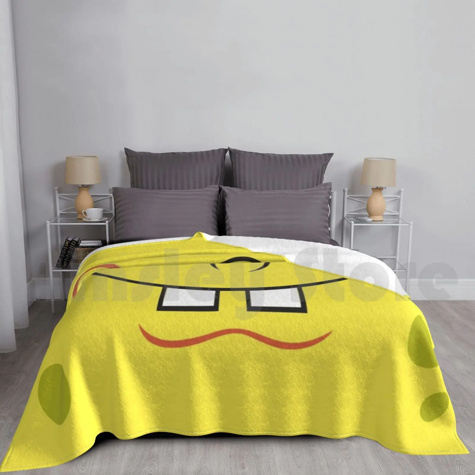 Bob Blanket Fashion Custom Sponge Pants Smile Square Teeth Happy