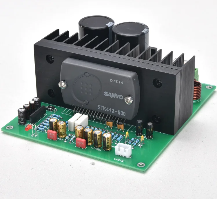 AC dual 24-36V 120W*2 6R High power STK SANYO thick film STK412-530 power amplifier board finished board