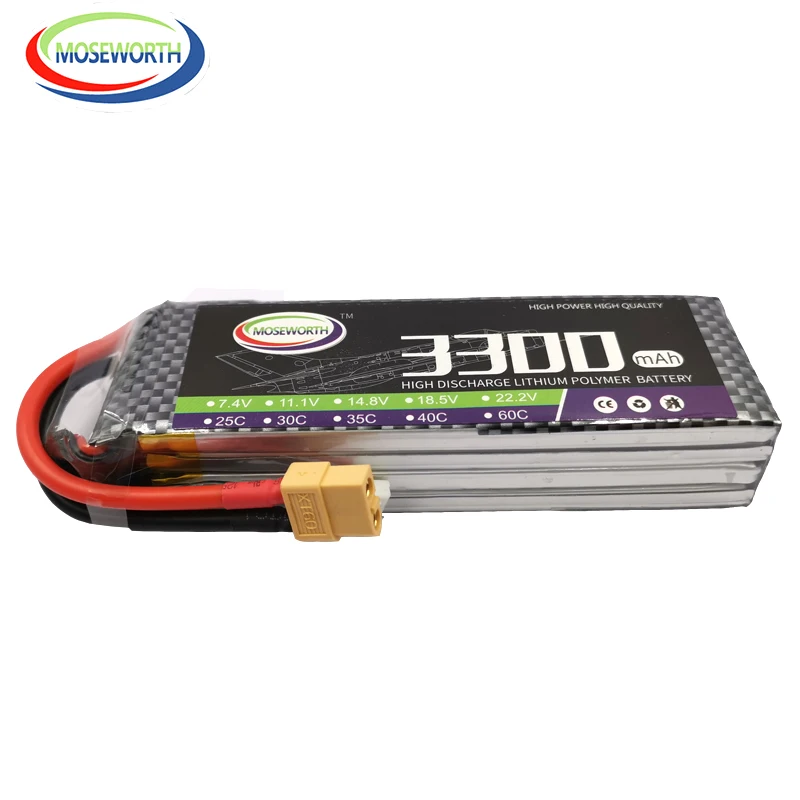 11.1V 3300mAh 60C 3S LiPo Battery For RC Cars Drones Helicopter Aircraft Airplane Spare Parts 3S Batteries With T JST XT30 XT60