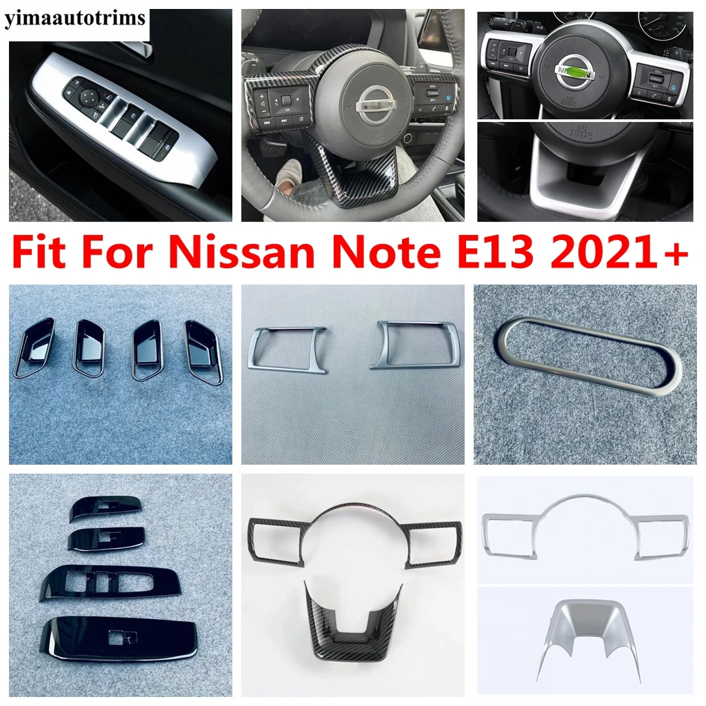 

Armrest Window Lift Button Steering Wheel Gear Handle Bowl Air AC Vent Cover Kit Trim Accessories For Nissan Note E13 2021 2022