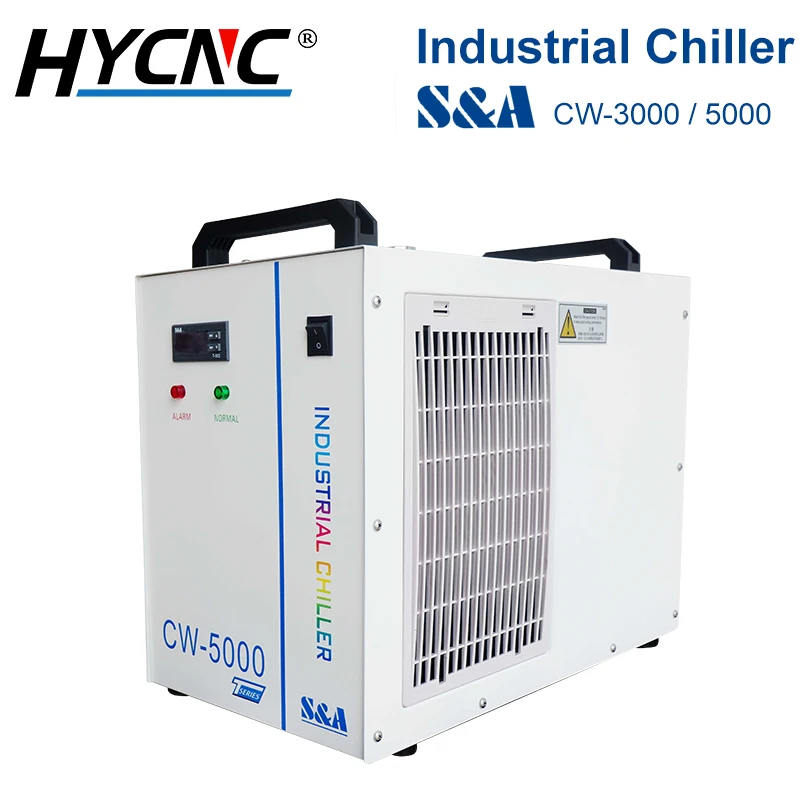 

S&A CW3000 CW5000 CW5200 Industrial Water Chiller Cools 60w 80w 100w 130w Laser Tube For CO2 Laser Engraving And Cutting Machine