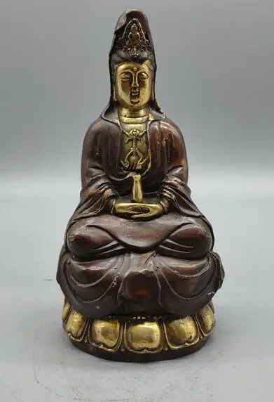 

Старинная китайская бронза BUDDHA Bodhisattva статуя Гуаньинь Brass