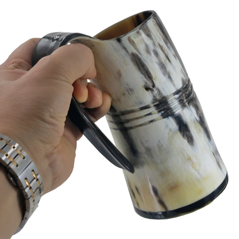 Natürliche Ochsen horn Kaffeetasse Wikinger Trink horn Krug authentische mittelalter lich inspirierte Becher-Lebensmittel qualität & ein Jahr Garantie