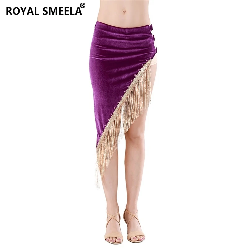 Festival Outfit Women velvet belly dance hip scarf belly dancing belt waist triangle hip fringe dance skirt belly dance costume