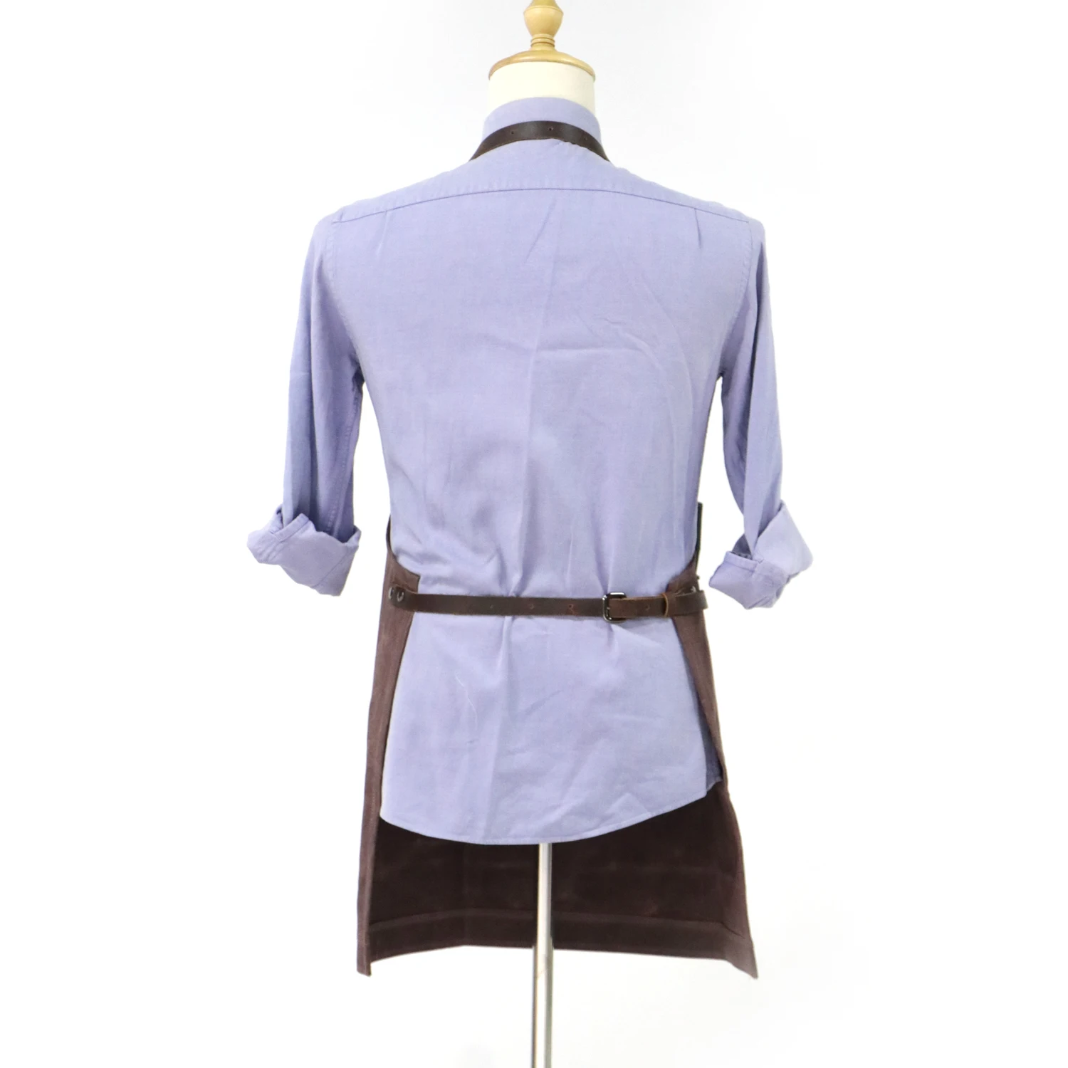 Genuine Cowhide Accessories, Thick Waxed Canvas, Oil-Proof, Anti-Fouling, Safety Protection, Multi-Functional, Custom Apron