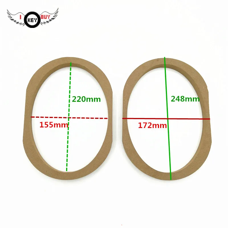 

Я ключ купить 1 пара 6x9 дюймов коаксиальный Динамик деревянная подкладка автомобильный аудио МДФ плоская прокладка конверсионному кронштей...