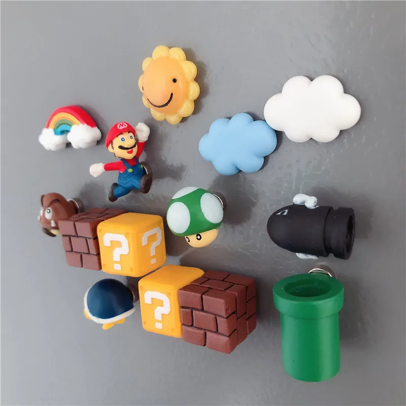 3D Super Bros. Fridge Magnets Refrigerator Message Sticker Funny Girls Boys Kids Children Student Toys Birthday Gift