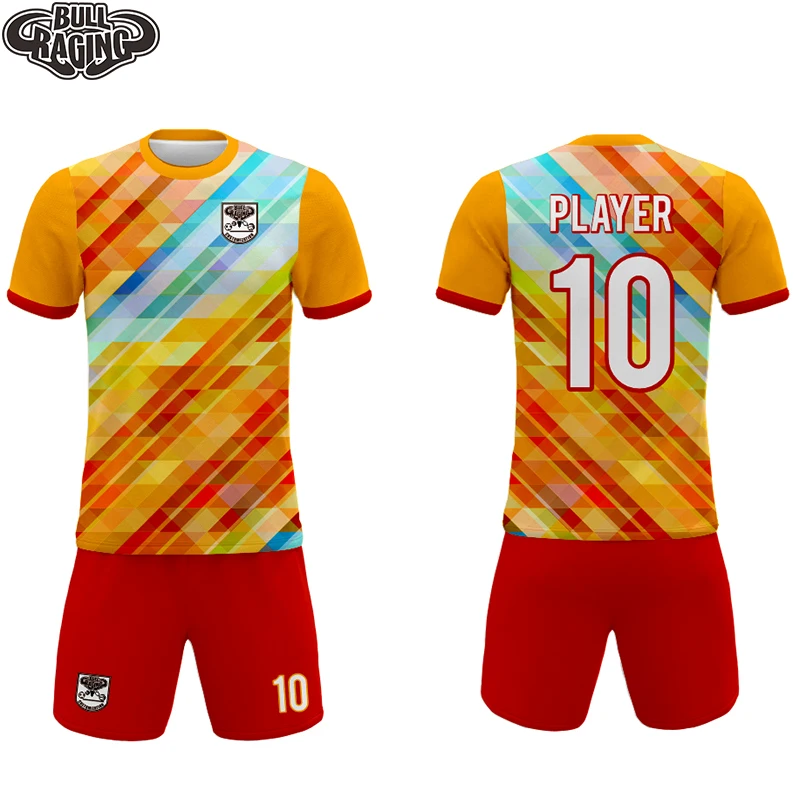 

triangle stipes colorful design custom unique name number size quick dry thai quality soccer uniform football sportswear