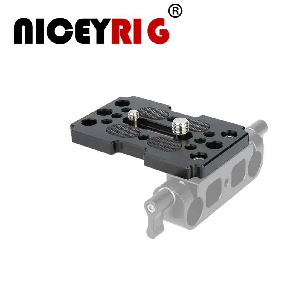 NICEYRIG-Kit de placa Base de liberación rápida para cámara, soporte para trípode de liberación rápida, rosca de 1/4 "y 3/8"