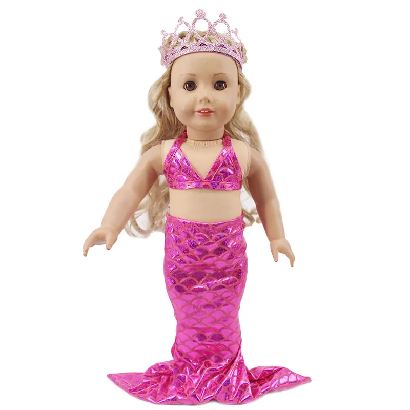 Born New Baby Doll Mermaid Clothes Fit 18 Inch American Of Girl`s&43Cm Baby New Born Doll  Accessories For Baby Birthday Toy DIY