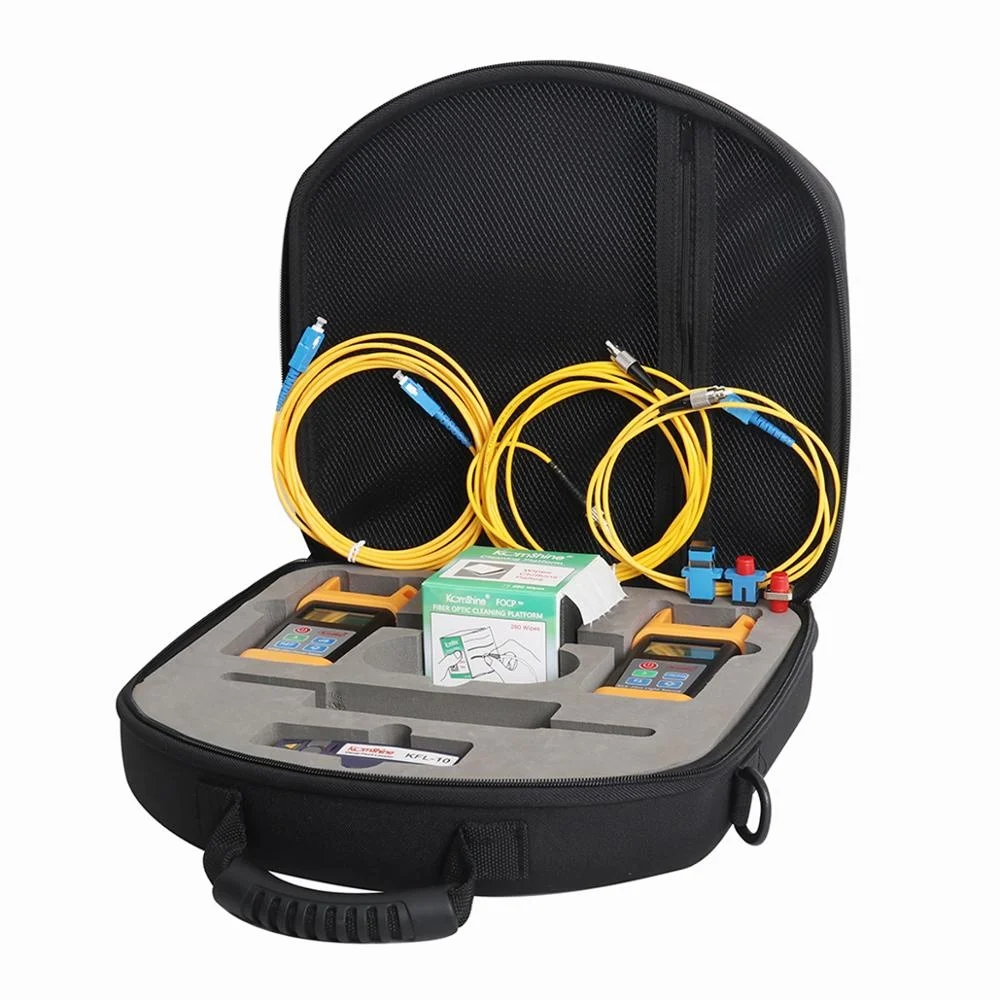 Basic Optical Fiber Toolkit Komshine KLT-4E incl Fiber Optic Power Meter, Light Source,1mw VFL, Fiber Cleaning tool