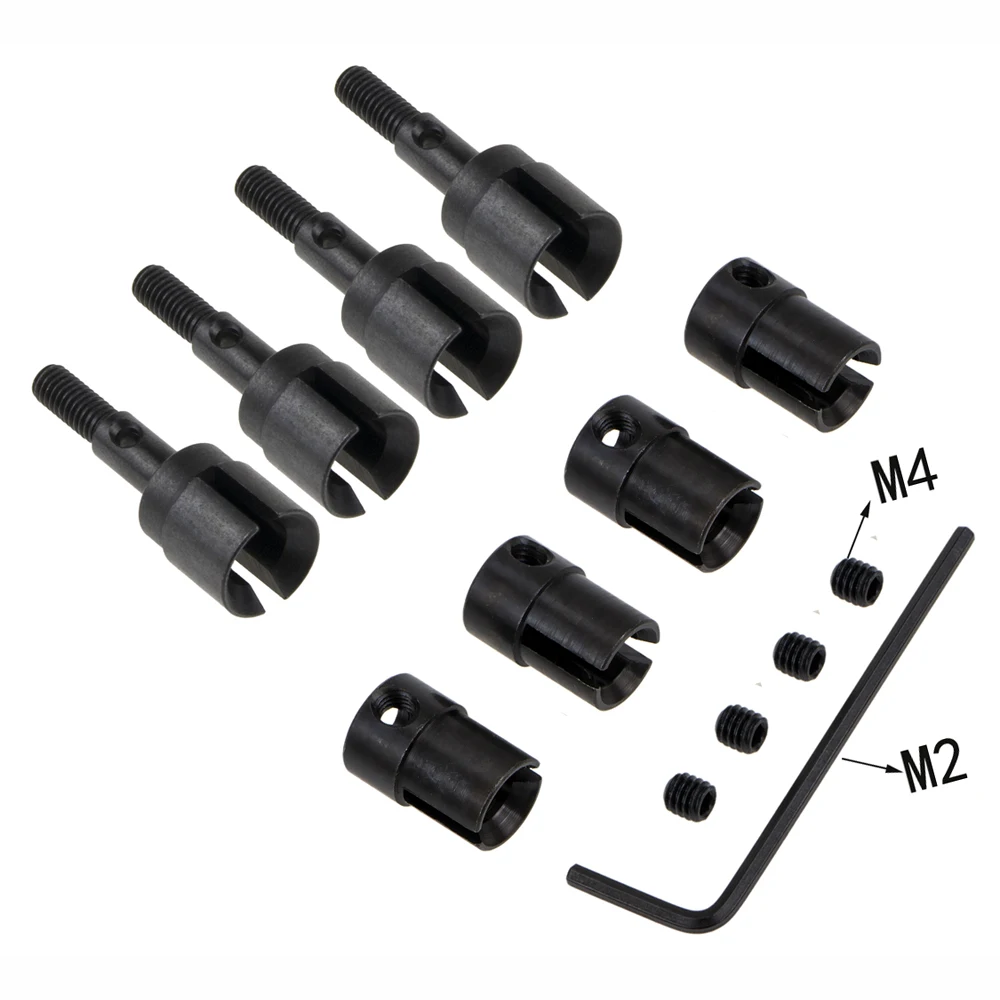 8PCS 02016 Universal Joint Drive Cup B & Wheel Stub Axle 02033 for 1/10 Redcat Racing Volcano Epx Pro Tsunami Nitro