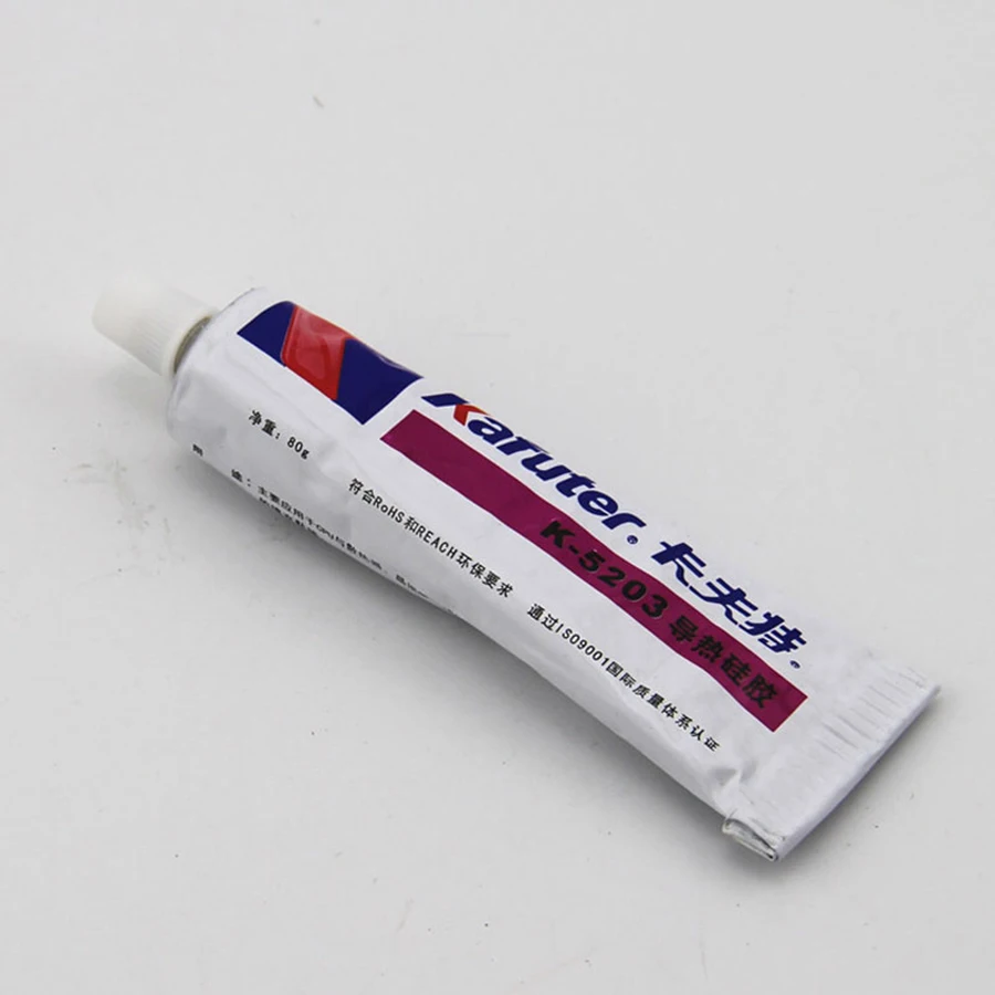 Kafuter 80G K-5203 LED ความร้อนซิลิโคน CPU Bonding กาวซิลิโคนความร้อนค่าสัมประสิทธิ์1.2สีขาว