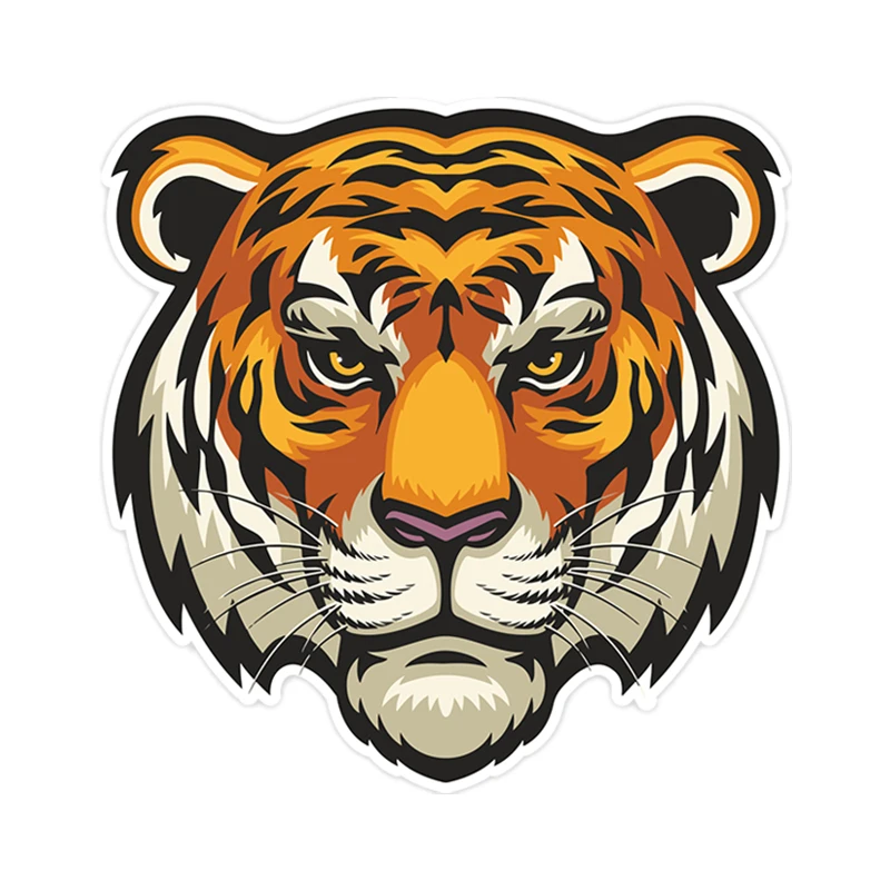 

S41137# Various Sizes Self-adhesive PVC Decal Staring Tiger Car Sticker Waterproof Auto Decors on Bumper Rear Window
