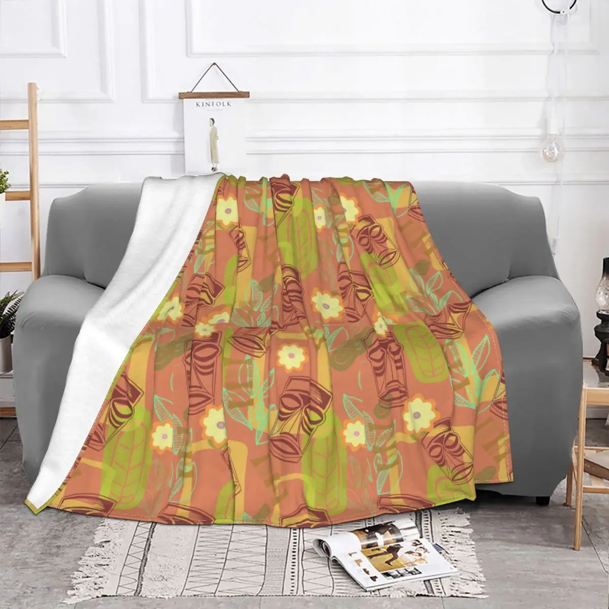 Hour At The Tiki Room Blankets Fleece Decoration Ultra-Soft Throw Blankets for Bedding Bedroom Plush Thin Quilt