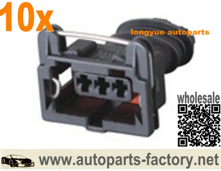 Longyue 10kit 3 Way AMP Sensor Connector Kit Car Engine Loom for Crank Cam Loom for Ford Bosch