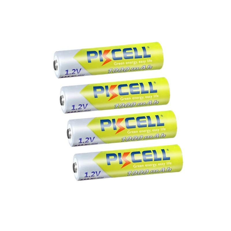 4PCS PKCELL 1.2V AAA 1000mah NIMH Rechargeable Battery 3A NI-MH AAA Battery batteries Rechargeable aaa up to 1000circle times