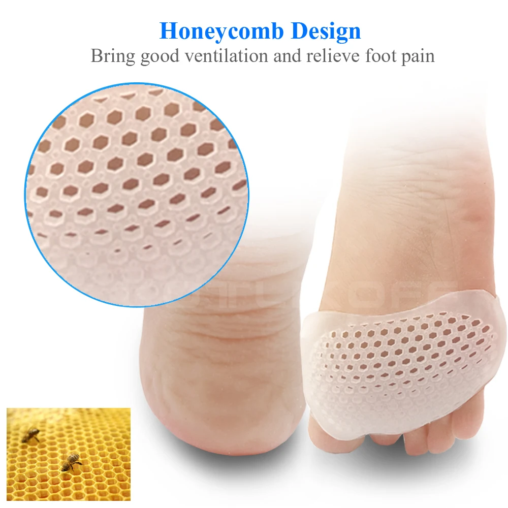 Solette in Silicone Per Le Scarpe Gel Imbottito Cura Avampiede Solette Per Scarpe Tacco Pad Morbido E Traspirante Tacco Alto Sottopiede del Pattino Inserto