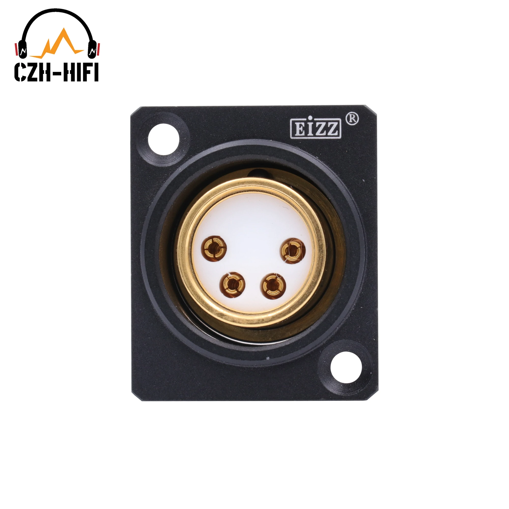 1pc eizz high end 3pin 4pin männlich xlr buchse buchse stecker mikrofon amp kanonen stecker adapter 24k vergoldet balance hifi diy – Detail 9