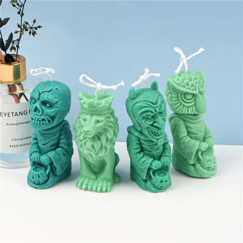 Demon Eagle Lion Totem Candle Silicone Mold for Handmade Desktop Decoration Gypsum Epoxy Resin Aromatherapy Candle Silicone Mold