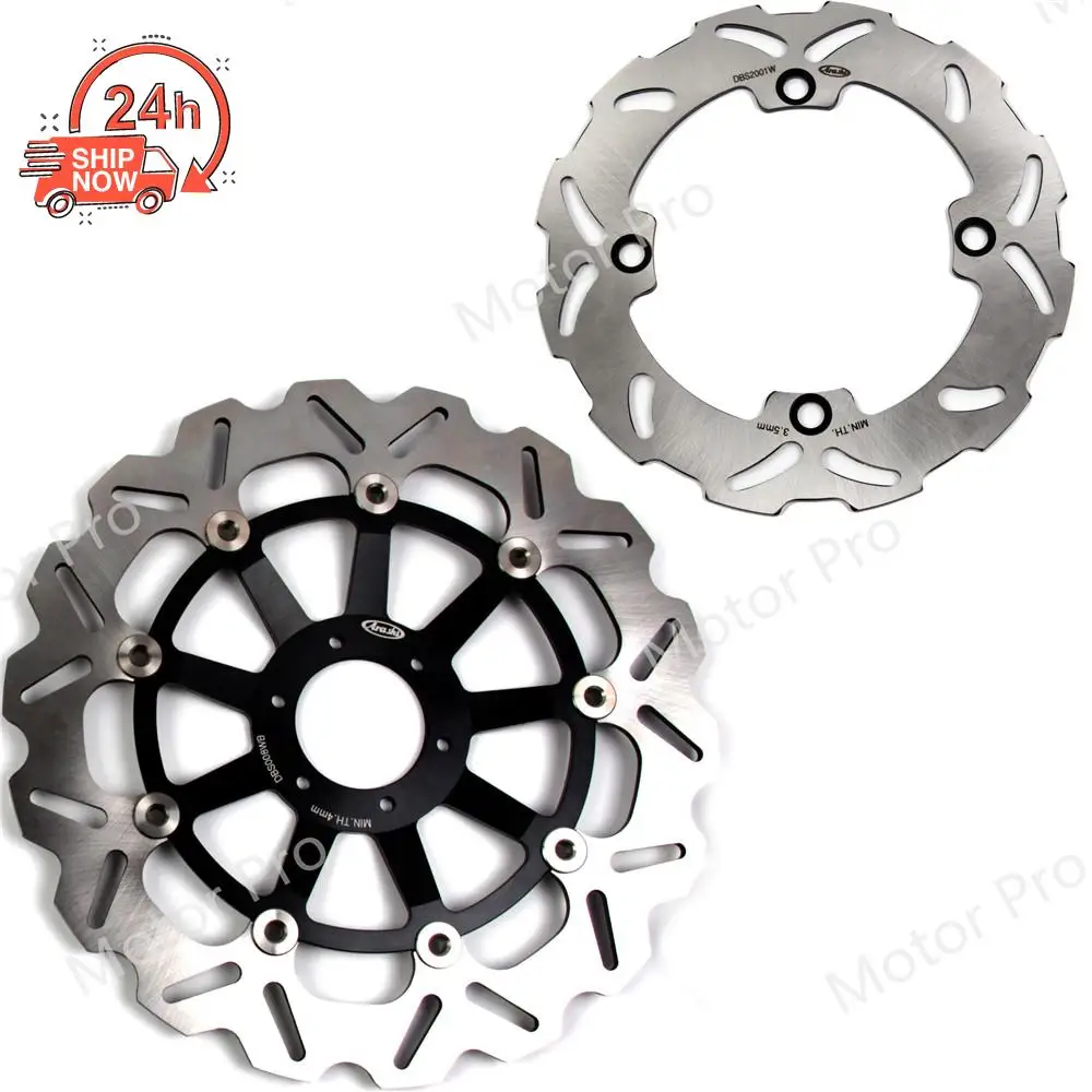 For Honda CR125E 1995 1996 Front Rear Brake Disc Disk Rotor Kits Motorcycle Replacement Accessories CR 125 E CR125 125E BLACK