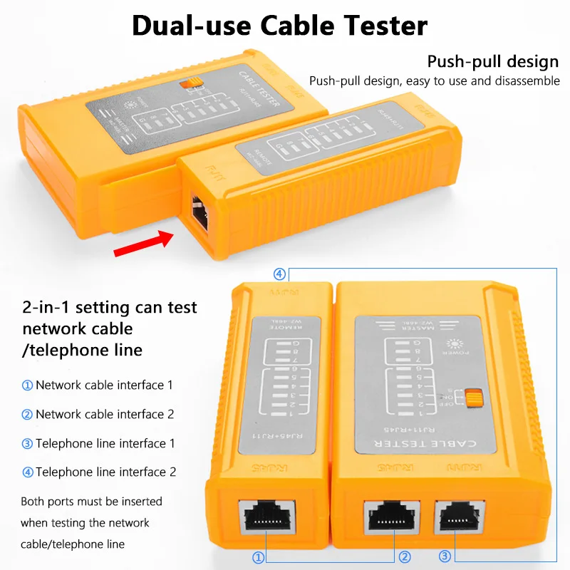 Handskit RJ45 RJ11 RJ12 Network Repair Plier Tool Kit With Utp Cable Tester Spring Clamp Crimping Tool Set Crimping Pliers