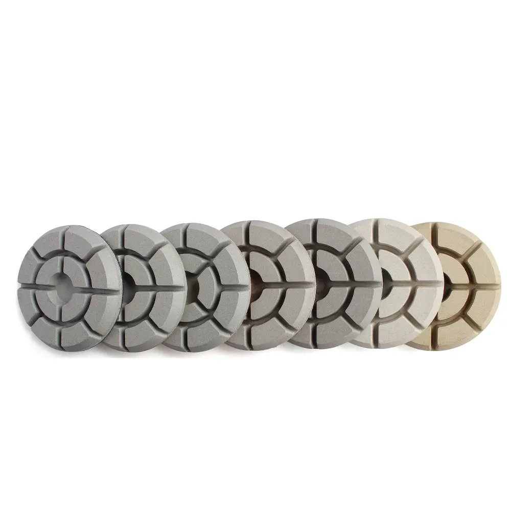 

7 PCS/SET 4"Floor Polishing Pad Dry Wet Use Diamond Polishing Disc For Marble Granite Stone Floor Grinding 10mm Thickness