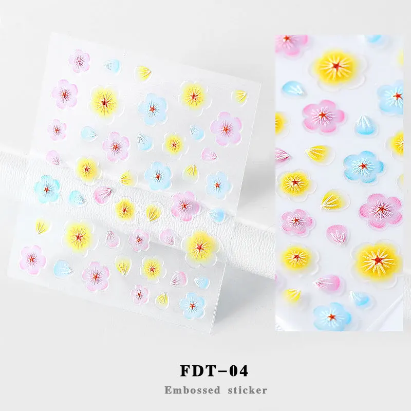 1pc/set Hot Sale 5D Nail Decal and Stickers Art Manicure Emboss Starry Sky Paper Waterproof Beauty Fashion Stickers T1596