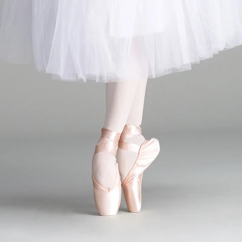 Sales Satin Ballet Pointe Shoes Professional Girls Ladies Ballerina Dance Shoes With Ribbons