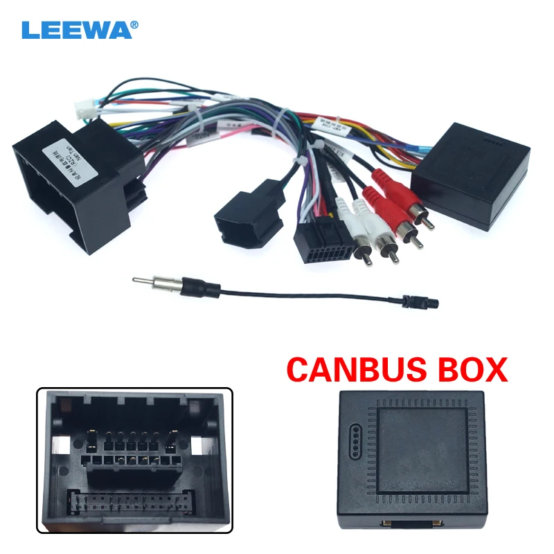 

LEEWA Car Android Media Player 16Pin Power Cable Wire Harness Canbus Box For Chevrolet Trax/Cruze/Aveo/Sonic/For Buick Regal