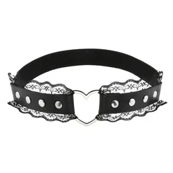 Goth Punk Leg Strap Body Garter Belt Heart Thigh Harness Women Girls Gothic Cosplay Harajuku lace Jewelry lingerie harness