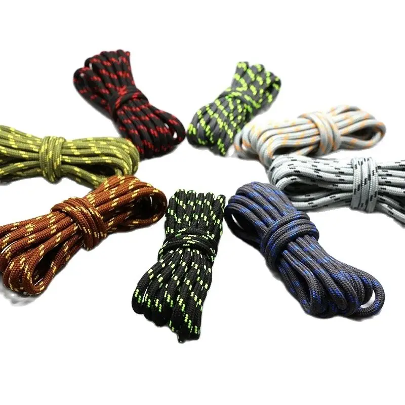 1Pair outdoor sport round shoelaces for boots hiking slip rope shoe laces sneakers shoelace strings100/120/140/160CM 19 Colors