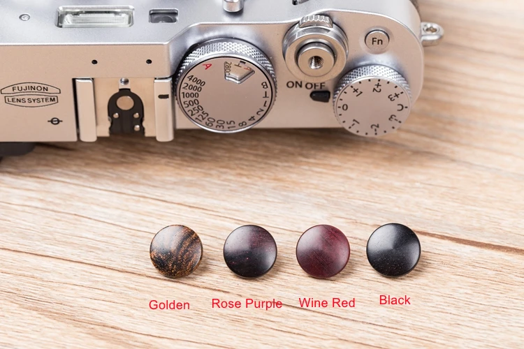 12MM Convex Camera Shutter Release Button Wooden DSLR Button for Fujifilm X100V XT4 X10 X20 X30 X100T For Leica M10-P240