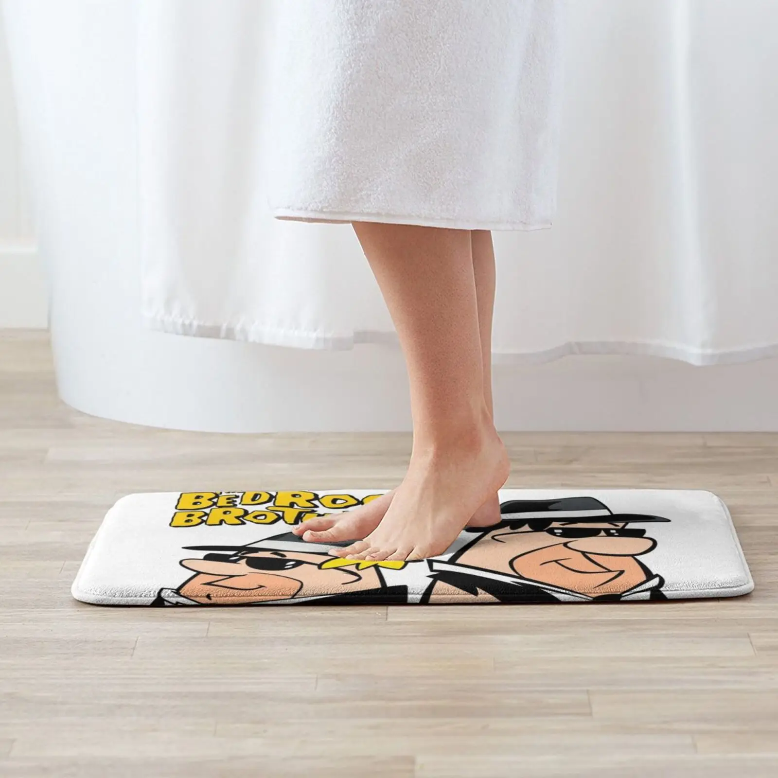 The Bedrock Blues Brothers-Flintstones. Shirt , Scticker , Mug , Mask , ... Entrance Door Mat Bath Mat Rug Teenysophia Bedrock