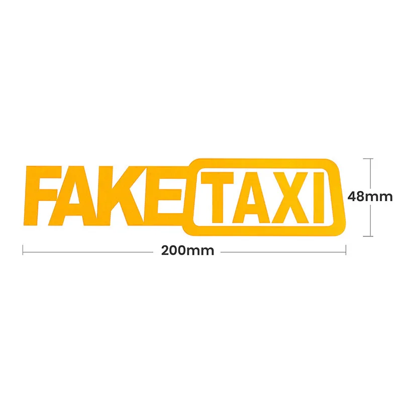 FAKE TAXI Светоотражающая автомобильная наклейка на окно Ван Виниловая наклейка Самоклеящаяся эмблема Значок для Honda Toyota VW BMW Стайлинг