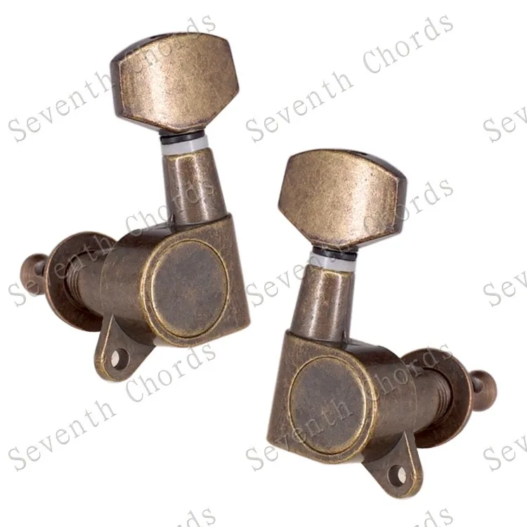 1 Set Bronze-Kupfer-Stimmwirbel für E-Gitarre und Akustikgitarre, Stimmmechaniken, Saiten, Knöpfe, Stimmapparate, Zubehörteile – Detail 10