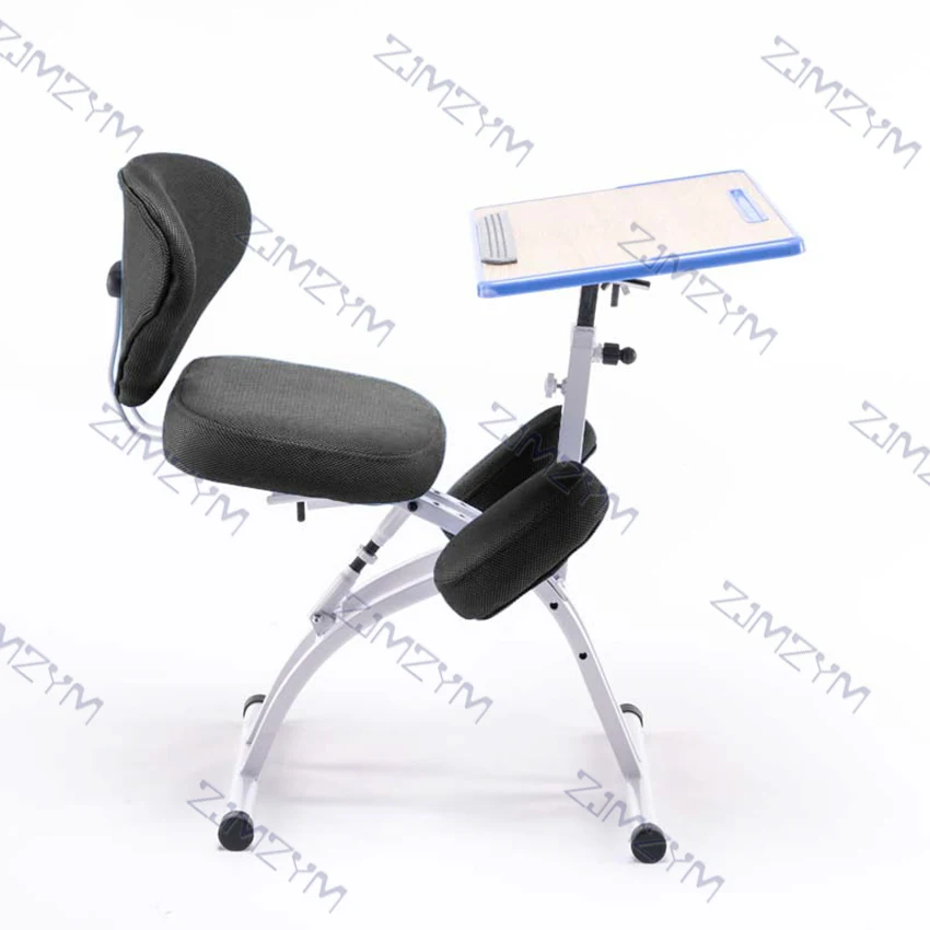 YDM-1458-1 Adjustable Desktop Tablet Training Chair With Writing Board Adjustable Height Angle Lifting Chair With Mesh Backrest