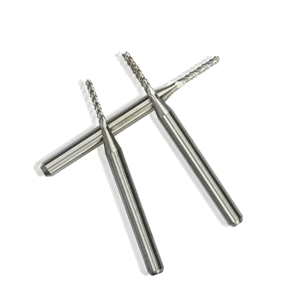 10 Pcs 1.3 / 1.4/1.5Mm Pcb Frees 3.175Mm Shank Cnc Machine Router Bit Carbide End molen Pcb