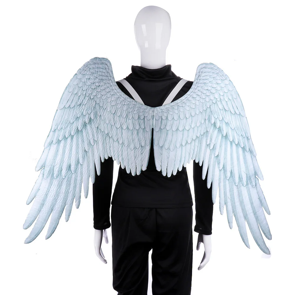 3D Angel Wing Halloween Theme Party Costume Cosplay tessuto Non tessuto pieghevole per adulti uomo donna bambini Animate accessori