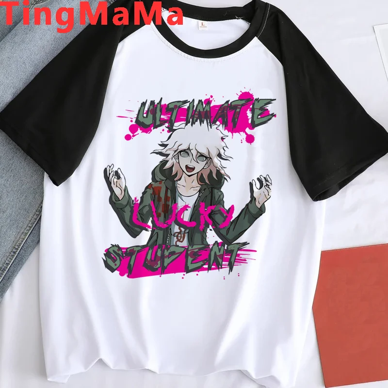 Danganronpa Nagito Komaeda Ouma Kokichi tshirt t shirt men tumblr couple clothes ulzzang t-shirt tshirt harajuku kawaii