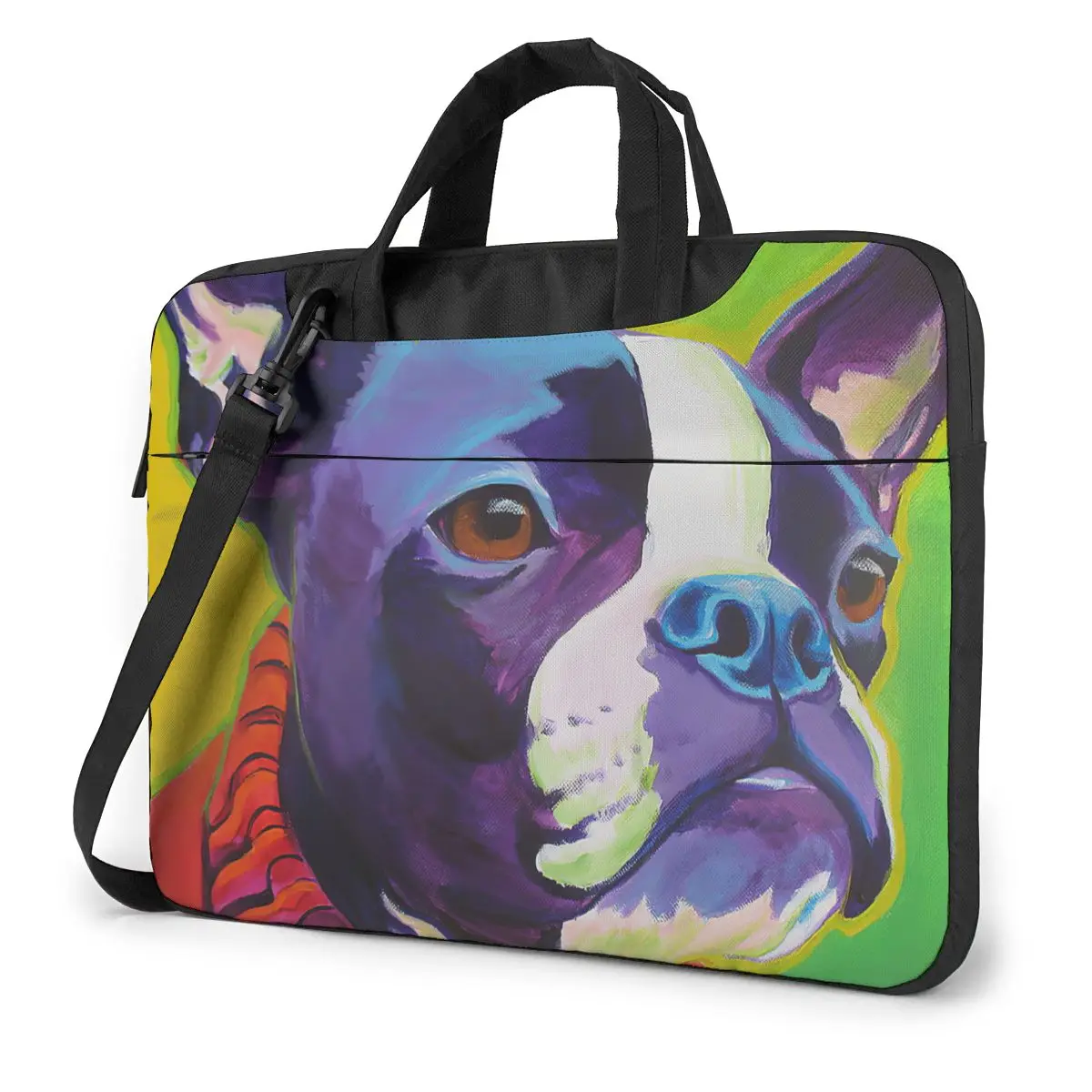 

Boston Terrier - Ridley (1) Laptop Bag Case Protective Vintage Computer Bag Bicycle Crossbody Laptop Pouch