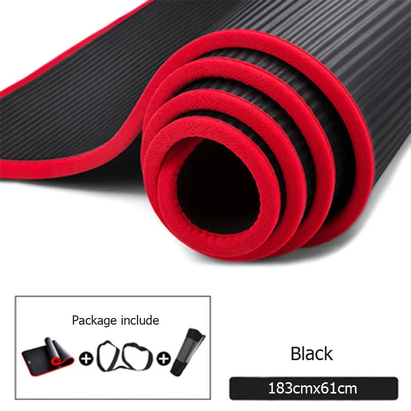 10mm NRB Non-slip Yoga Mats Thicken Tear Resistant Fitness Gym Mats High Quality Sports Gymnastic Pilates Pads With Yoga Mat Bag